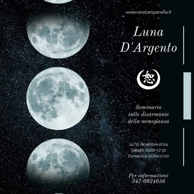 Il seminario ha lo scopo di offrire consigli utili per affrontare nel migliore dei modi il passaggio dalla luna rossa (ciclo mestruale) alla luna d’argento (menopausa), che consiste in un momento di grande fertilità in cui la donna diventa madre universale, poiché, abbandonando “la sfera materica del sangue”, predispone il suo corpo ad incarnare energie più sottili e di grande densità spirituale.

L’obiettivo del seminario sarà quello di rendere più armonico e gentile questo passaggio, attraverso la conoscenza dei meccanismi energetici del corpo secondo i principi dell’Antica Medicina Classica Cinese e l’utilizzo di piante e alimenti capaci di ridurre il più possibile le  disarmonie del corpo che questo passaggio tanto delicato può generare.

sabato dalle 9:00 alle 17:30
domenica dalle 10:00 alle 17:00
con un’ora di pausa

Posti limitati

Iscrizione entro l’11 Dicembre 2024

#naturopatia #curenaturali #benessereolistico #salutenaturale

Approfondirò questi temi nel mio prossimo seminario che si terrà il 14-15 dicembre 2024.
Via Oberdan 24/3 Bologna.

https://www.veracampanella.it/event/luna-argento-menopausa_202412/

Ti aspetto